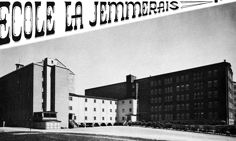 Au moment où est publiée cette photographie en 1949, le pavillon où logeait l'école est devenu une extension de l'Hôpital Saint-Michel-Archange depuis une dizaine d'années